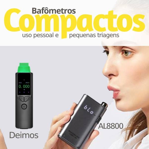 Bafômetros Compactos-Para uso pessoal e em pequenas triagens