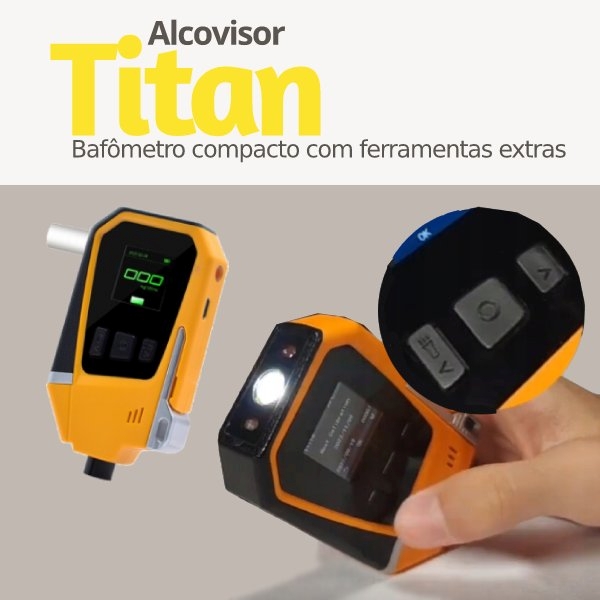 Alcovisor Titan-Bafômetro compacto com ferramentas extras