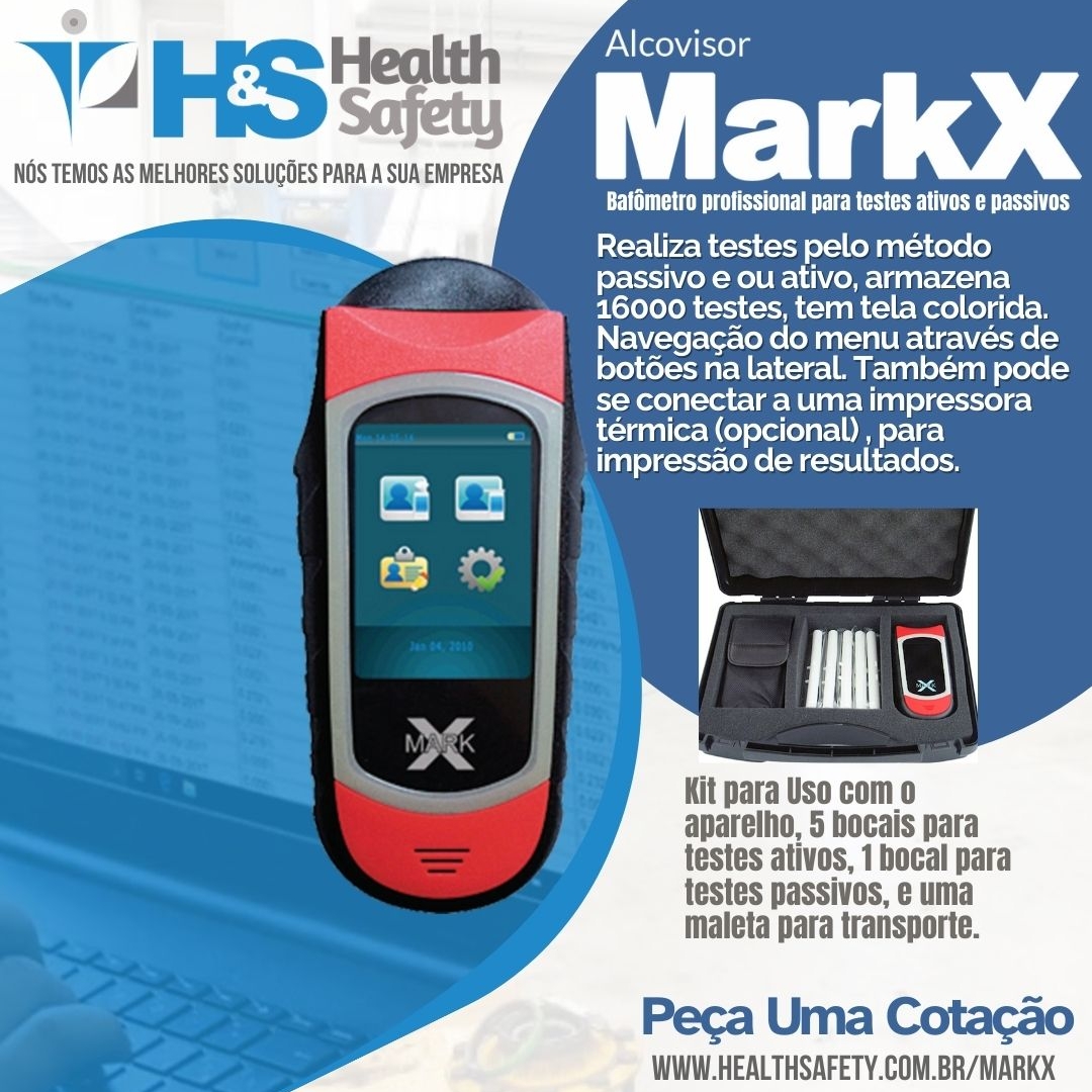 Mark-X-Bafômetro profissional para testes ativos e passivos